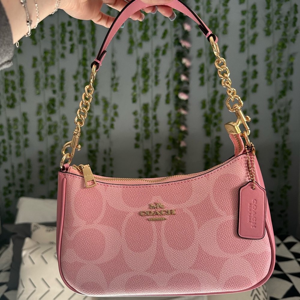 Coach Light Pink Signature Shoulder Bag